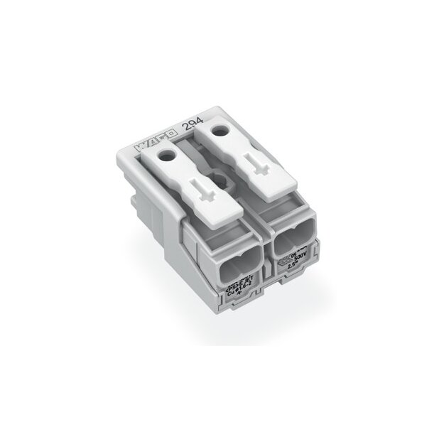 Wago 294-4002 Leuchtenanschlussklemme 2-polig max. 2,5 mm² weiß