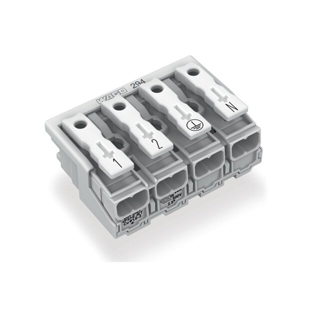 Wago 294-4014 Leuchtenanschlussklemme 4-polig max. 2,5 mm² weiß