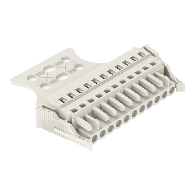 Wago 721-105/037-000 1-Leiter-Federleiste Verriegelungsklinke 2,5 mm² Rastermaß 5 mm 5-polig lichtgrau