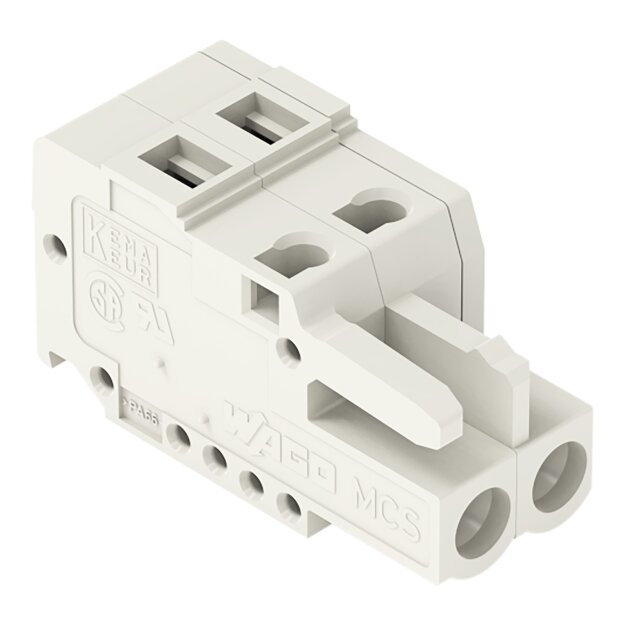 Wago 721-109/026-000 1-Leiter-Federleiste 100% fehlsteckgeschützt 2,5 mm² Rastermaß 5 mm 9-polig lichtgrau