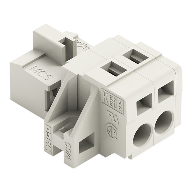 Wago 721-610/019-000 1-Leiter-Stiftleiste Befestigungflansch 2,5 mm² Rastermaß 5 mm 10-polig lichtgrau