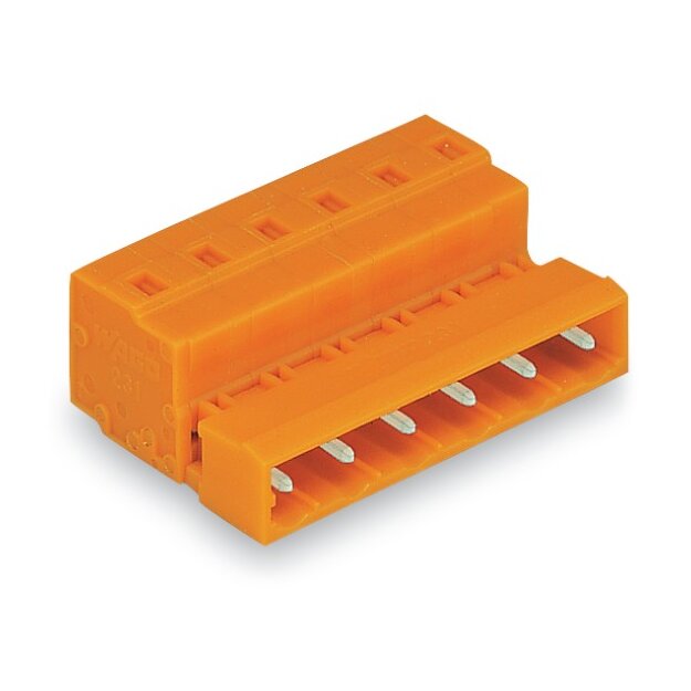 Wago 731-633 1-Leiter-Stiftleiste 2,5 mm² Rastermaß 7,62 mm 3-polig orange