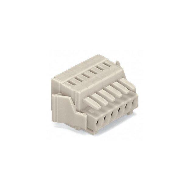 Wago 734-103/037-000 1-Leiter-Federleiste Verriegelungsklinke 1,5 mm² Rastermaß 3,5 mm 3-polig lichtgrau