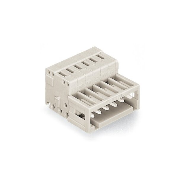 Wago 734-308 1-Leiter-Stiftleiste 1,5 mm² Rastermaß 3,5 mm 8-polig lichtgrau