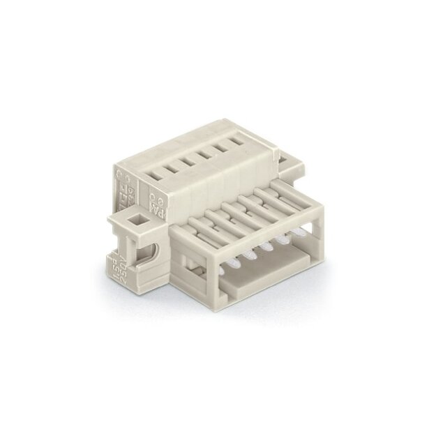 Wago 734-312/019-000 1-Leiter-Stiftleiste Befestigungflansch 1,5 mm² Rastermaß 3,5 mm 12-polig lichtgrau