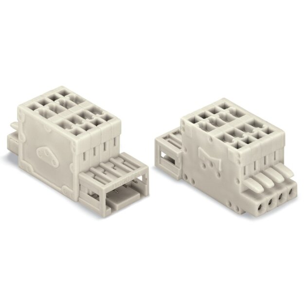 Wago 734-363 2-Leiter-Kombistecker 100% fehlsteckgeschützt 1,5 mm² lichtgrau