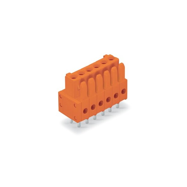 Wago 734-510 THT-Federleiste gerade Rastermaß 3,81 mm 10-polig orange