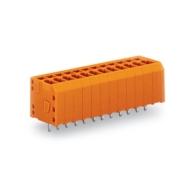 Wago 739-338 Leiterplattenklemme 1,5 mm² Rastermaß 3,81 mm 8-polig orange
