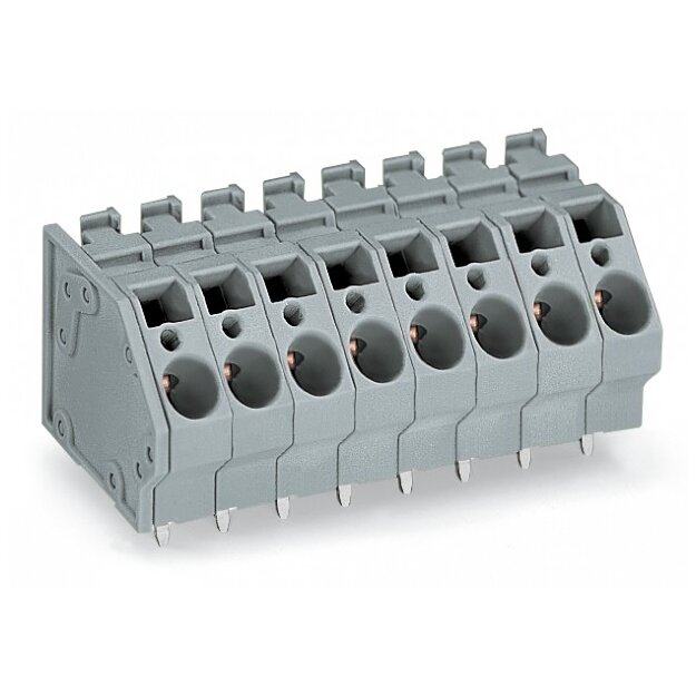 Wago 745-303 Leiterplattenklemme 6 mm² Rastermaß 7,5 mm 3-polig grau
