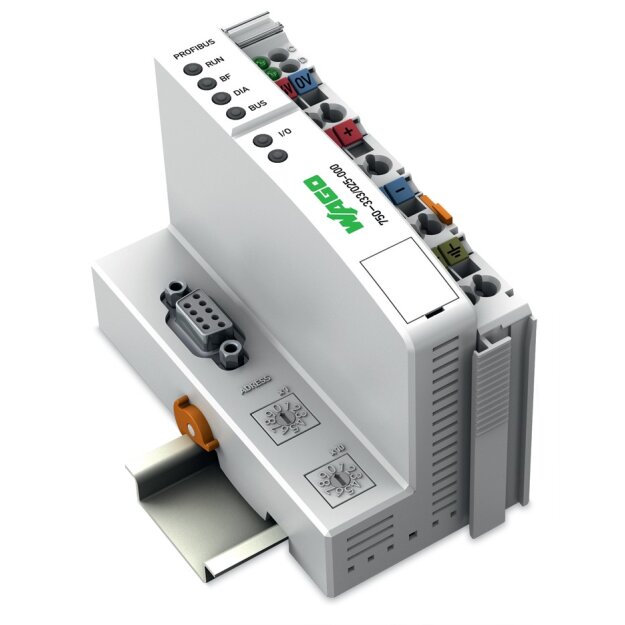 Wago 750-333/025-000 Feldbuskoppler PROFIBUS DP 12 MBd Erweiterte Temperatur lichtgrau
