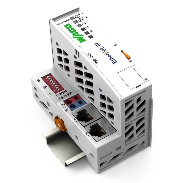 Wago 750-363 Feldbuskoppler EtherNet/IP ECO lichtgrau