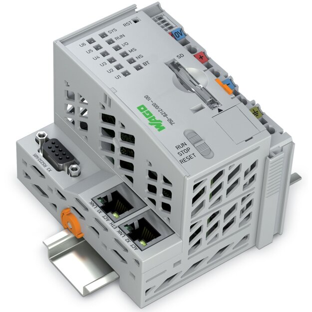 Wago 750-8212/000-100 Controller PFC200 2 x ETHERNET, RS-232/-485 BACnet/IP lichtgrau