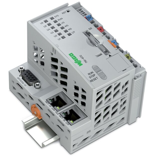 Wago 750-8212/025-000 Controller PFC200 2 x ETHERNET, RS-232/-485 Erweiterte Temperatur lichtgrau