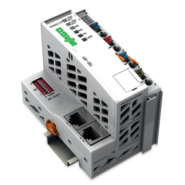 Wago 750-891 Controller Modbus TCP 2 x ETHERNET lichtgrau