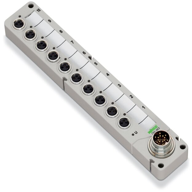 Wago 757-303 M8-Sensor-/ Aktorbox 10-fach 3-polig M16-Anschluss