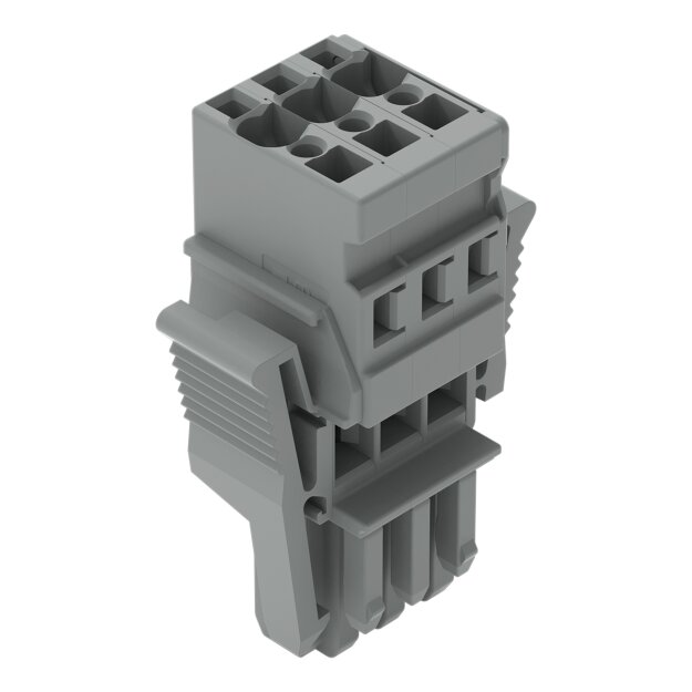 Wago 769-103/021-000 1-Leiter-Federleiste Verriegelungsklinke 4 mm² 3-polig grau