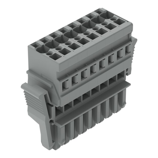 Wago 769-108/021-000 1-Leiter-Federleiste Verriegelungsklinke 4 mm² 8-polig grau