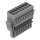 Wago 769-108/021-000 1-Leiter-Federleiste Verriegelungsklinke 4 mm² 8-polig grau