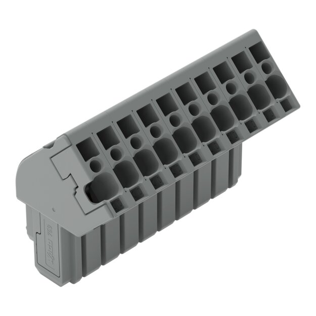 Wago 769-110/022-000 1-Leiter-Federleiste abgewinkelt 4 mm² 10-polig grau