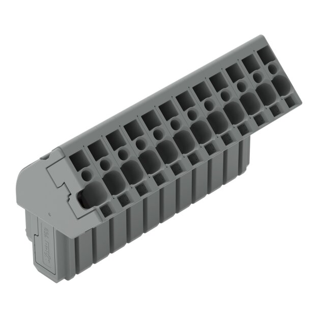 Wago 769-112/022-000 1-Leiter-Federleiste abgewinkelt 4 mm² 12-polig grau
