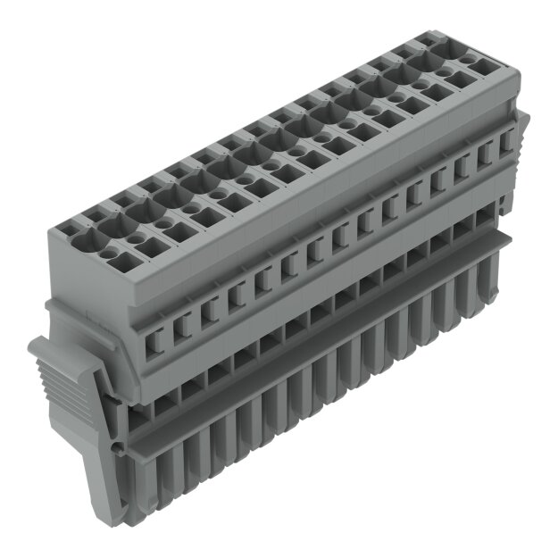 Wago 769-115/021-000 1-Leiter-Federleiste Verriegelungsklinke 4 mm² 15-polig grau