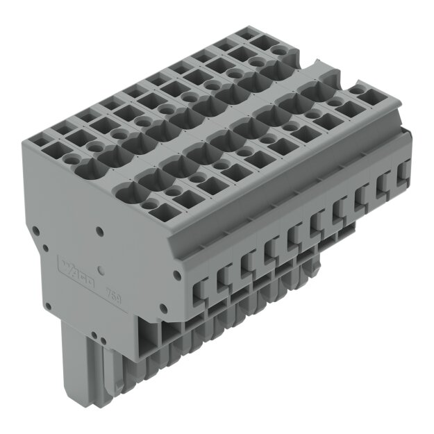 Wago 769-130 2-Leiter-Federleiste 4 mm² 10-polig grau