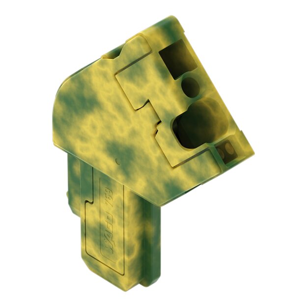 Wago 769-512/000-016 1-Leiter-Federleisten-Anfangsmodul abgewinkelt 4 mm² 1-polig grün-gelb