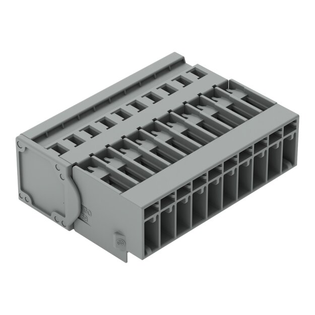 Wago 769-610 1-Leiter-Stiftleiste 4 mm² Rastermaß 5 mm 10-polig grau