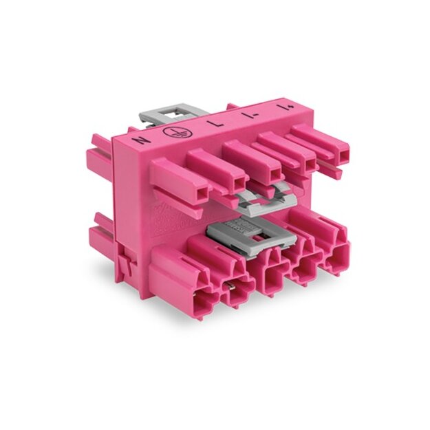 Wago 770-1746/080-000 3-fach-Verteiler 5-polig Kodierung B pink