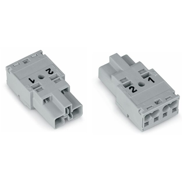 Wago 770-252 Stecker 2-polig Kodierung B grau