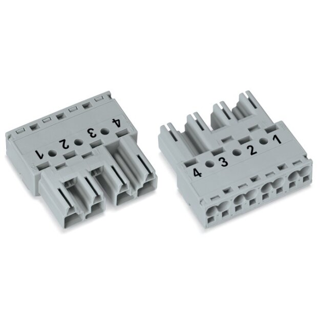 Wago 770-254 Stecker 4-polig Kodierung B grau