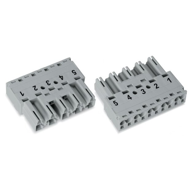 Wago 770-255 Stecker 5-polig Kodierung B grau