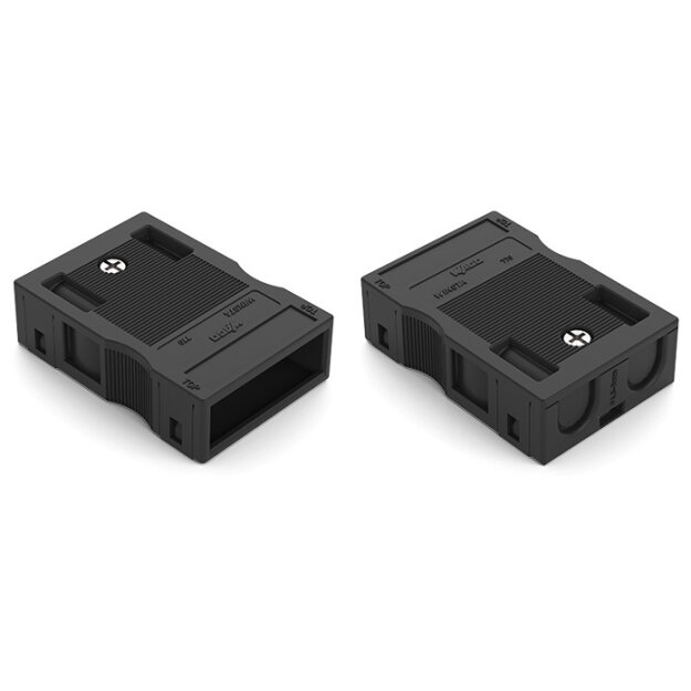 Wago 770-503/023-000 Zugentlastungsgehäuse 3-polig für 2 Leitungen 4,5 ... 8,0 mm 55 mm schwarz