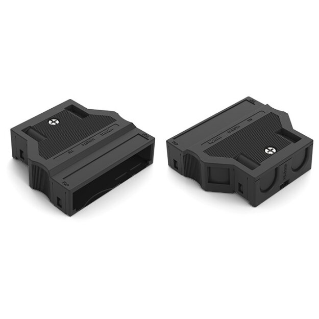 Wago 770-505/023-000 Zugentlastungsgehäuse 5-polig für 2 Leitungen 5,0 ... 9,0 mm 55 mm schwarz