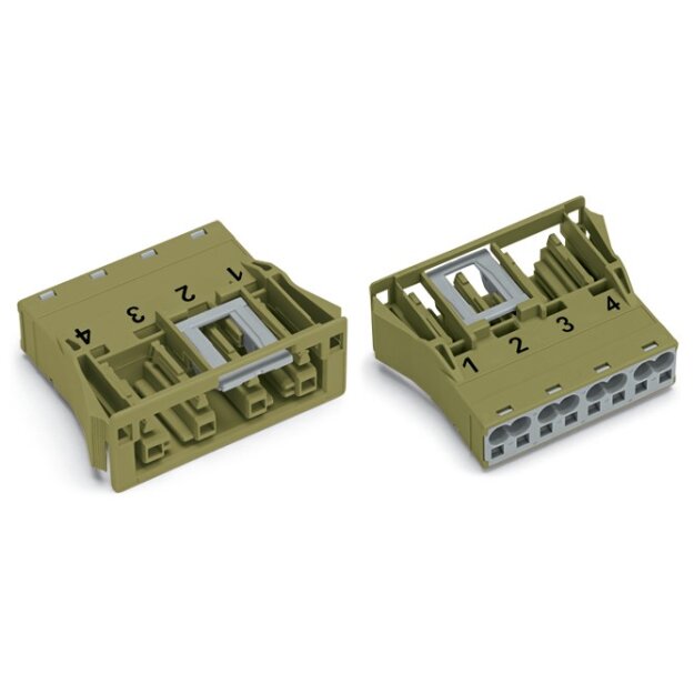 Wago 770-764 Snap-In-Buchse 4-polig Kodierung B hellgrün