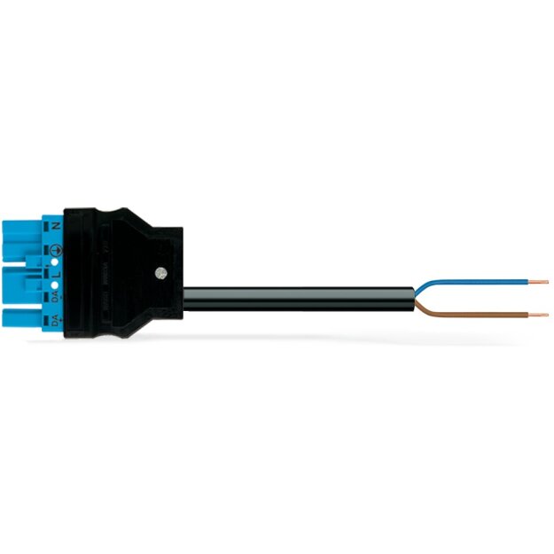 Wago 771-5001/164-000 konfektionierte Anschlussleitung Eca Stecker/offenes Ende 5-polig Kodierung I 1,5 mm² 1 m blau