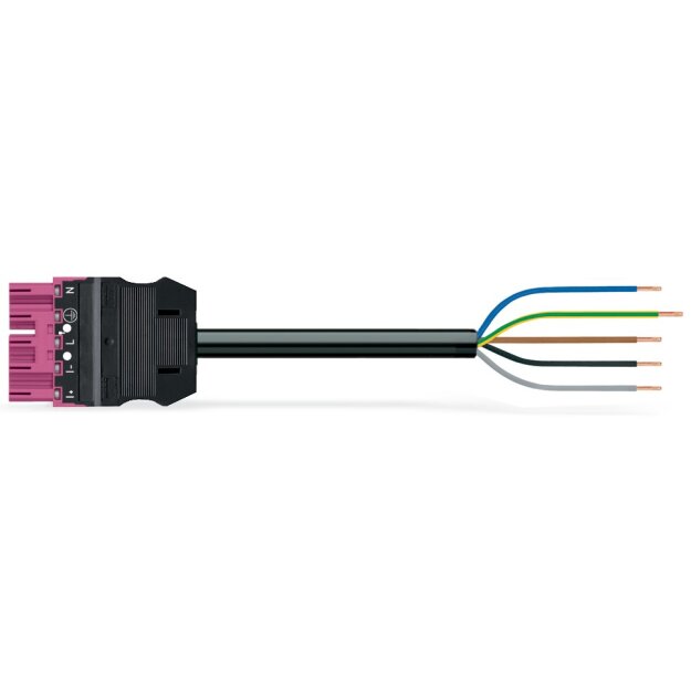 Wago 771-9935/206-507/080 konfektionierte Anschlussleitung Eca Stecker/offenes Ende 5-polig Kodierung B 1,5 mm² 5 m blau