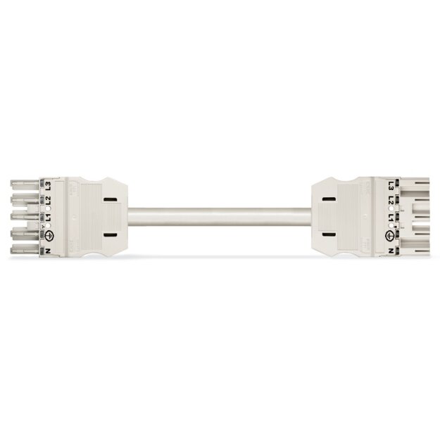 Wago 771-9995/017-102 konfektionierte Verbindungsleitung Eca Buchse Stecker 5-polig Kodierung A 2,5 mm² 1 m weiß