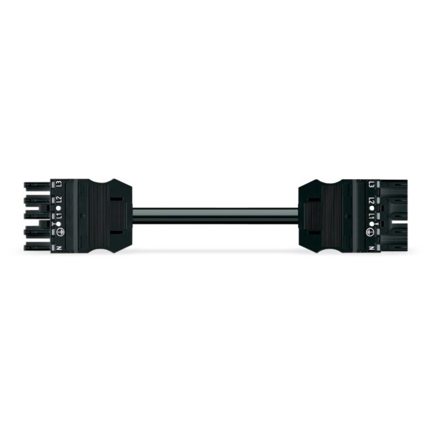 Wago 771-9995/017-601 konfektionierte Verbindungsleitung Eca Buchse Stecker 5-polig Kodierung A 6 m schwarz