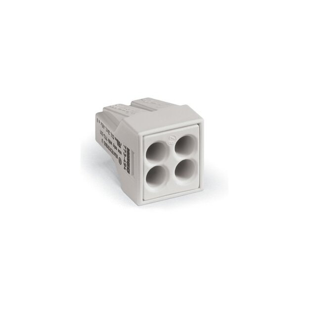 Wago 773-494 Verbindungsdosenklemme für Ex-Anwendungen max. 2,5 mm² 4 Leiter lichtgrau