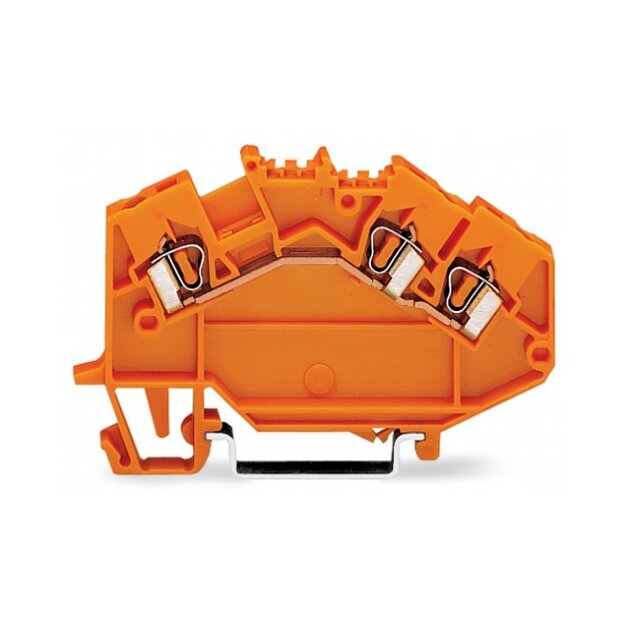 Wago 780-654 3-Leiter-Durchgangsklemme 2,5 mm² orange