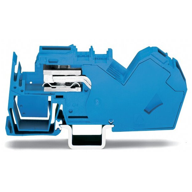 Wago 785-613 1-Leiter-N-Trennklemme 35 mm² mit integrierter Abschlussplatte blau