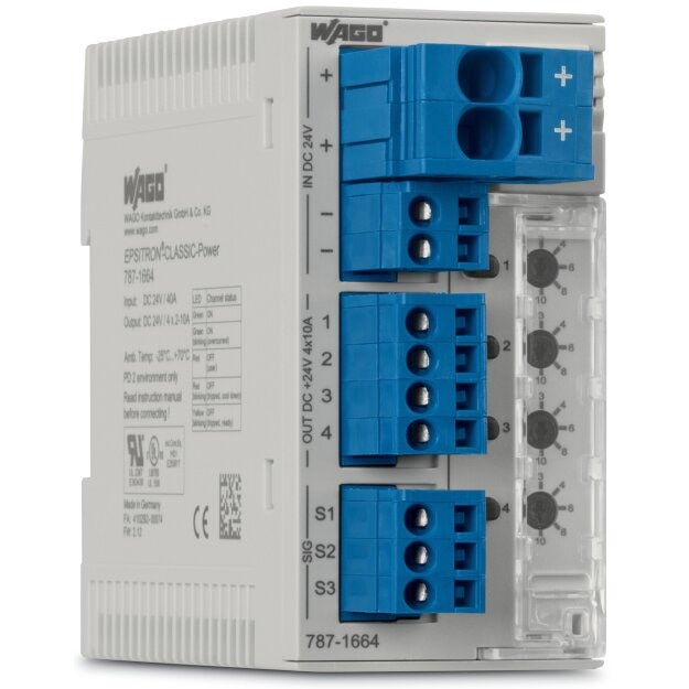 Wago 787-1664/006-1054 elektronischer Schutzschalter 4-kanalig DC 24 V