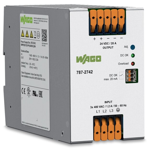 Wago 787-2742 Netzgerät Eco 3-phasig 20 A