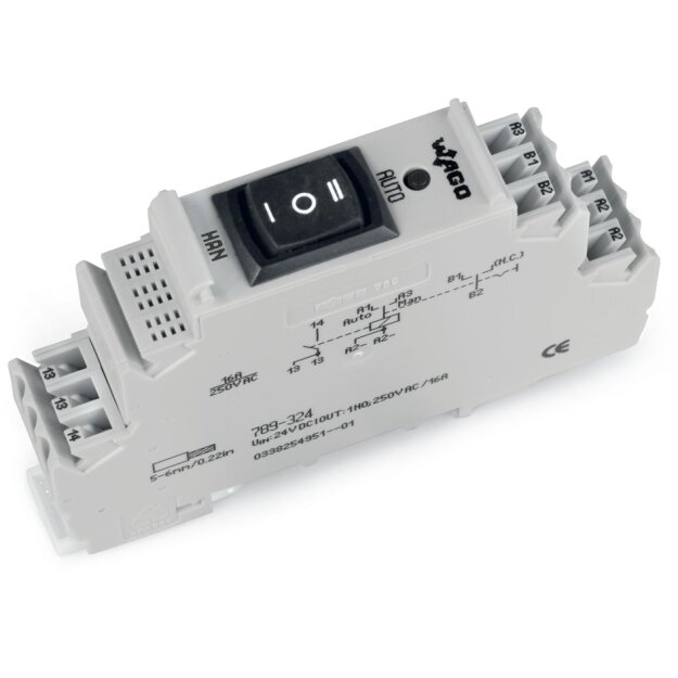 Wago 789-324 Relaismodul DC 24 V 1 Schließer 16 A grau