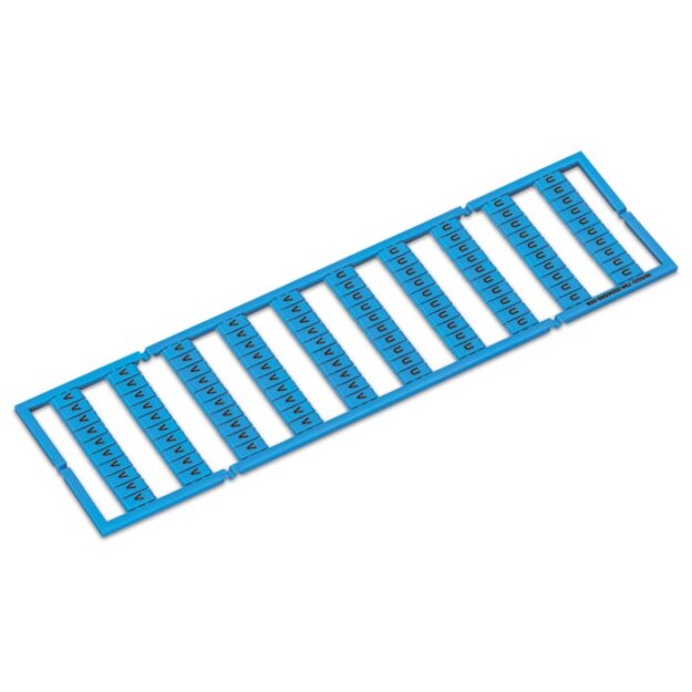 Wago 794-5554/000-006 WMB-Beschriftungskarte U/V (je 50x) dehnbar 5 - 5,2 mm Aufdruck waagerecht blau