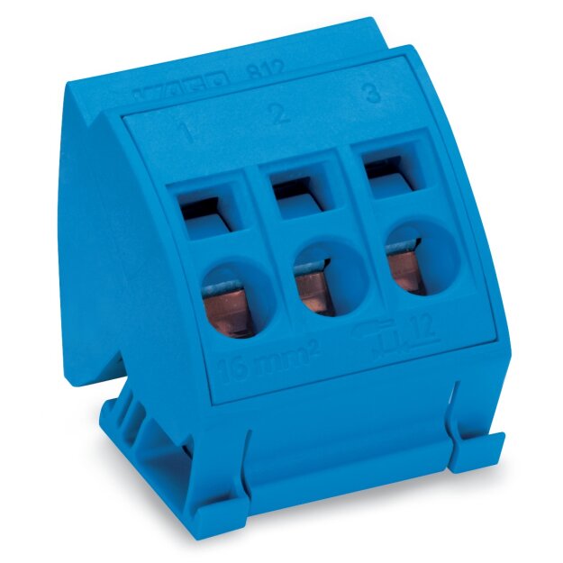 Wago 812-112 Anschlussblock 3-polig 4 mm² dunkelgrau