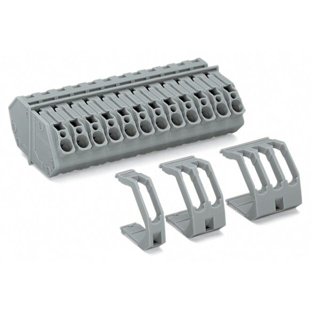 Wago 826-168 Durchführungsklemme 4 mm² Rastermaß 7 mm 8-polig grau