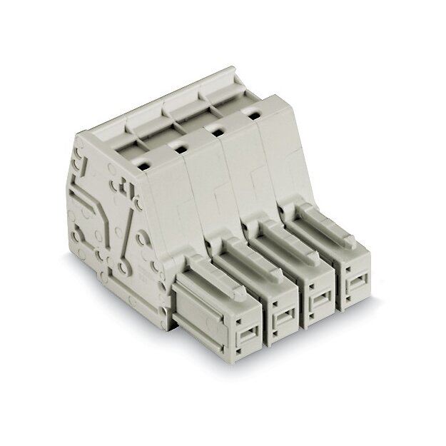 Wago 831-3102 1-Leiter-Federleiste 10 mm² Rastermaß 7,62 mm 2-polig lichtgrau
