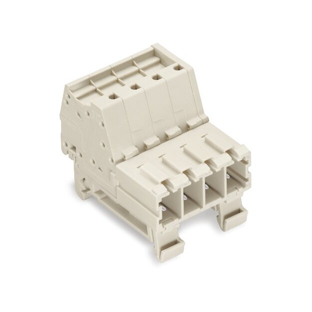 Wago 831-3203/007-000 1-Leiter-Stiftleiste 10 mm² Rastermaß 7,62 mm 3-polig lichtgrau